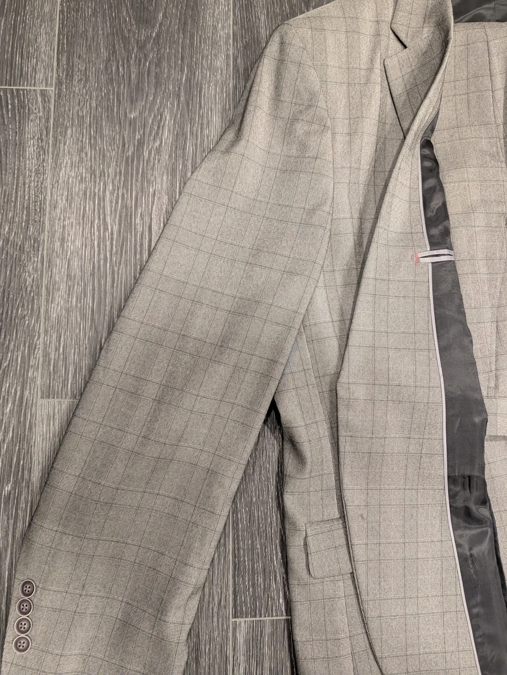 Nautica Light Gray Windowpane Suit Jacket & Pants
